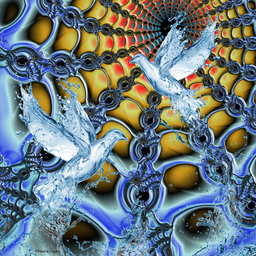 Contemporary Wall Art for Home "Aquatic Ascension" ZKoriginal