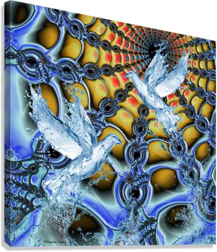 Contemporary Wall Art for Home "Aquatic Ascension" ZKoriginal