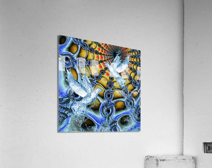 Contemporary Wall Art for Home "Aquatic Ascension" ZKoriginal