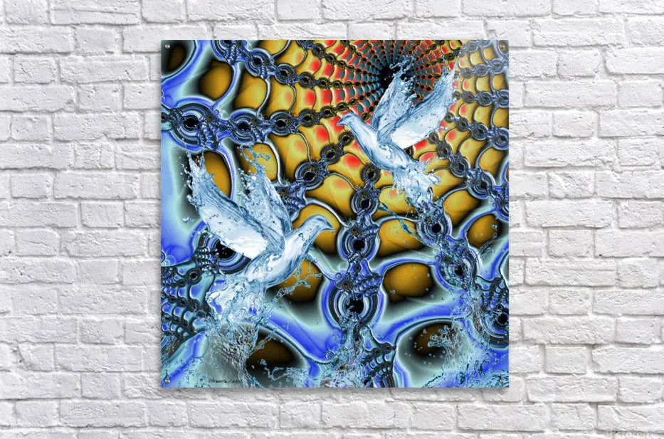 Contemporary Wall Art for Home "Aquatic Ascension" ZKoriginal