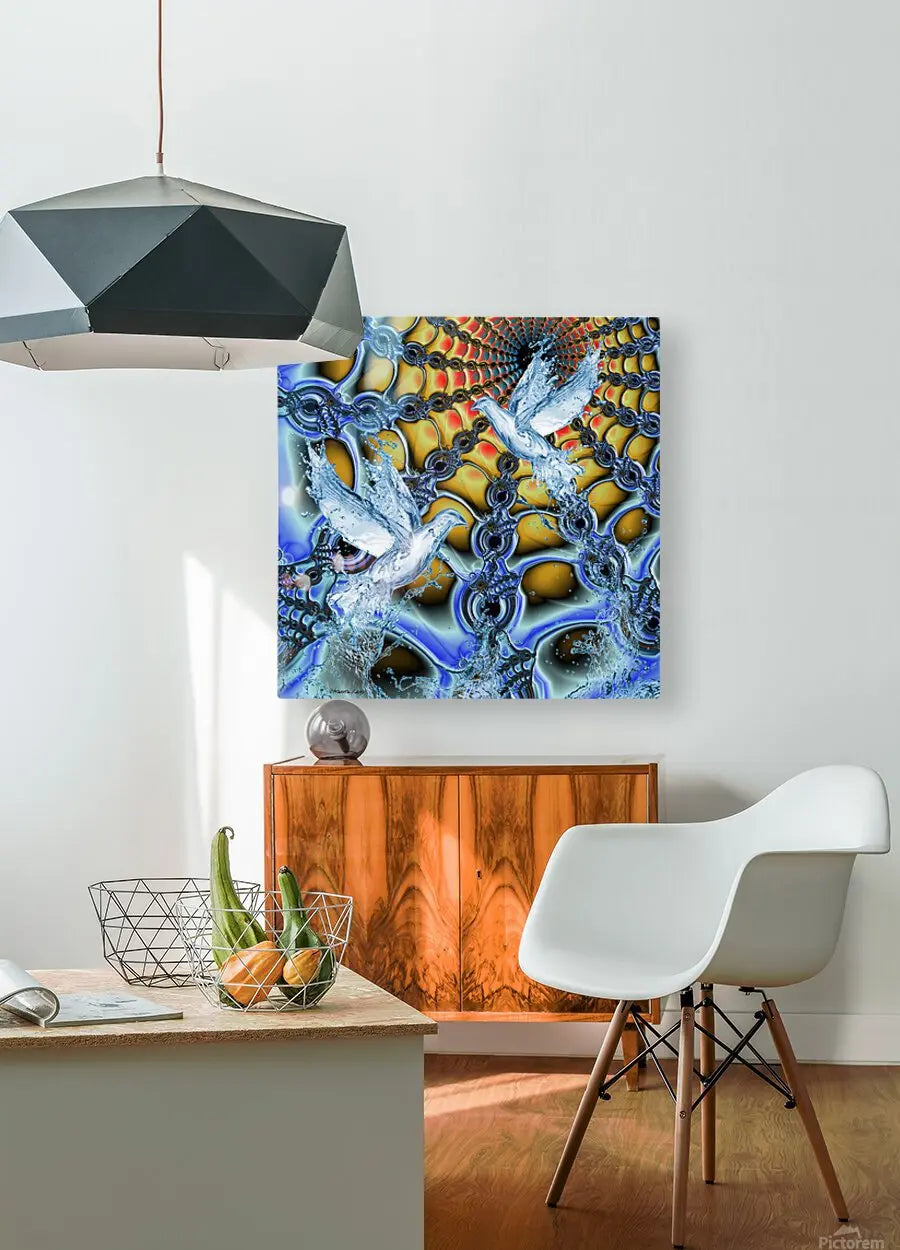 Contemporary Wall Art for Home "Aquatic Ascension" ZKoriginal