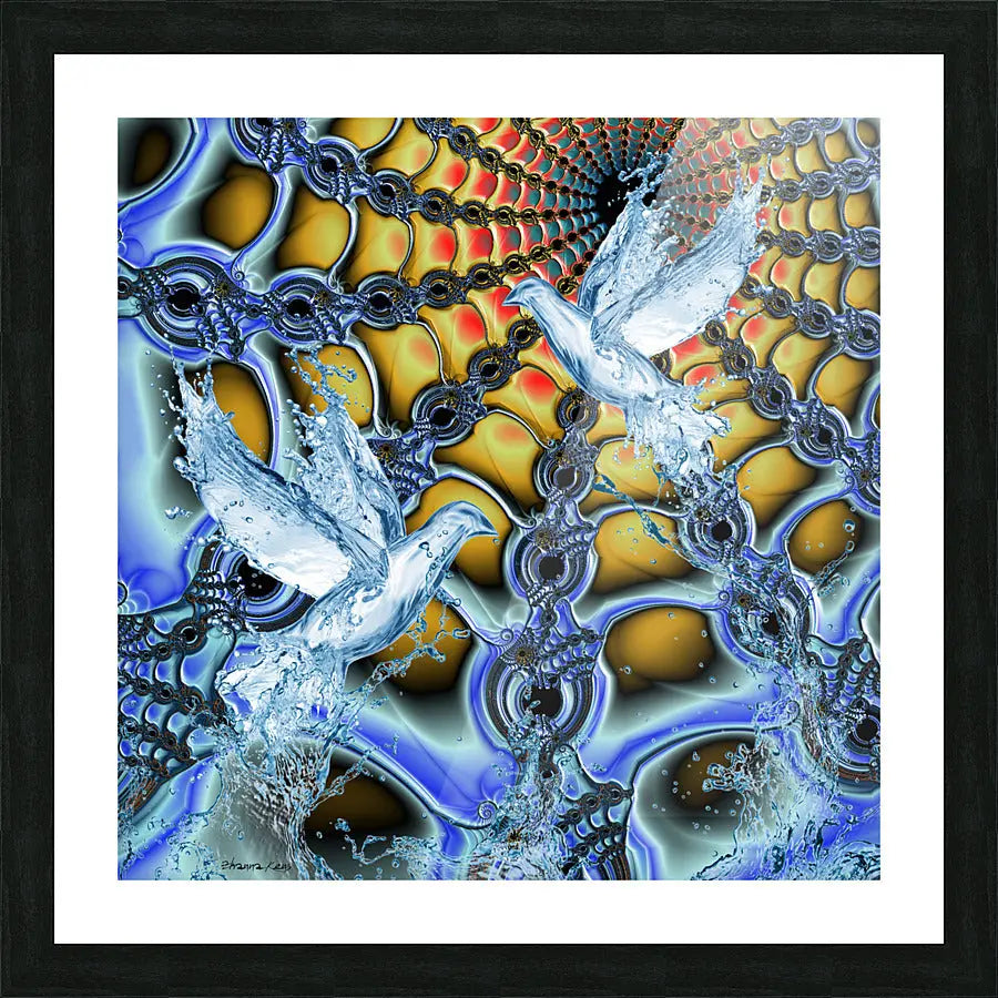 Contemporary Wall Art for Home "Aquatic Ascension" ZKoriginal