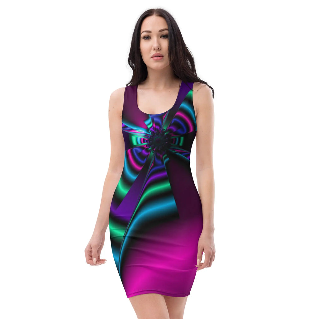 "Cosmic Blast" Collection - Colorful Purple Mini Dress ZKoriginal