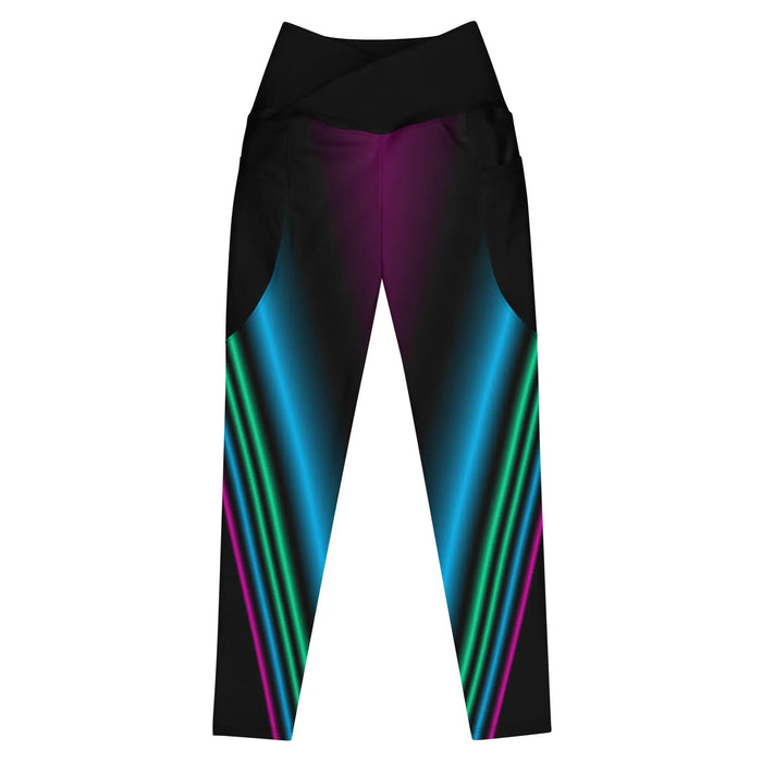 "Cosmic Blast" Collection - Crossover Leggings With Pockets ZKoriginal