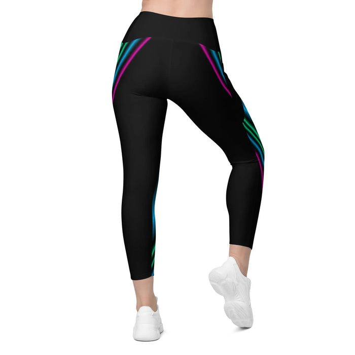 "Cosmic Blast" Collection - Crossover Leggings With Pockets ZKoriginal