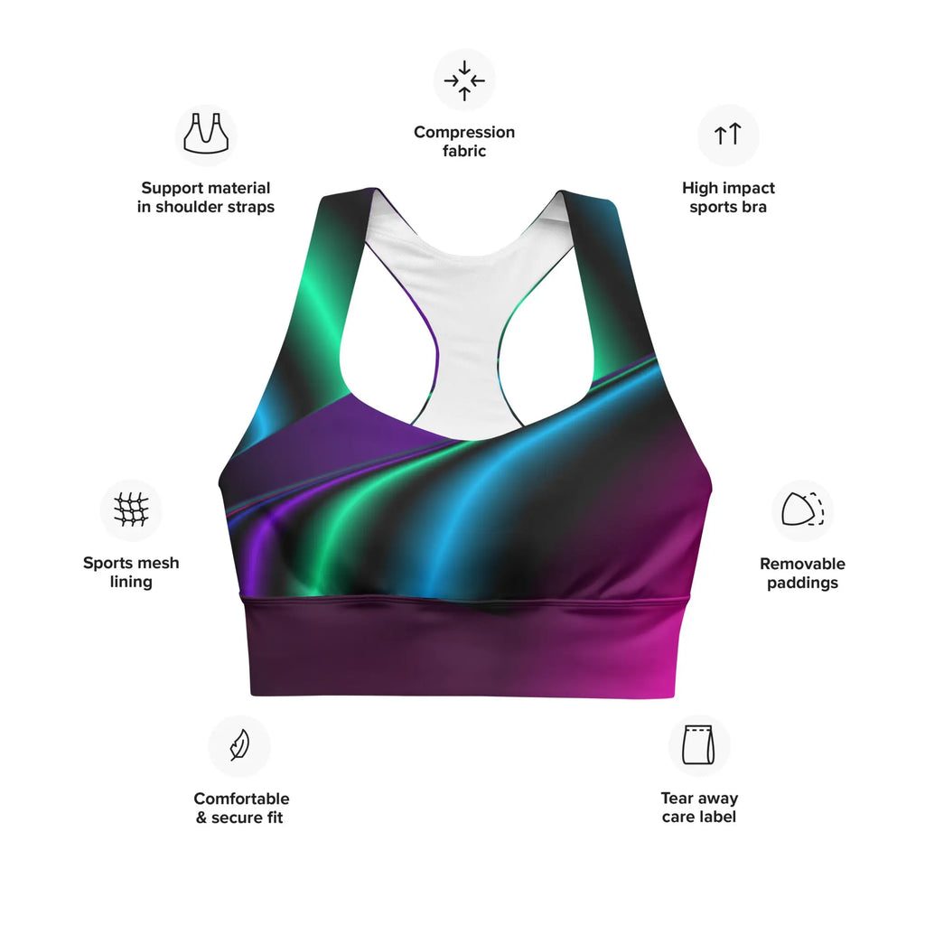 "Cosmic Blast" Collection - Longline Sports Bra ZKoriginal