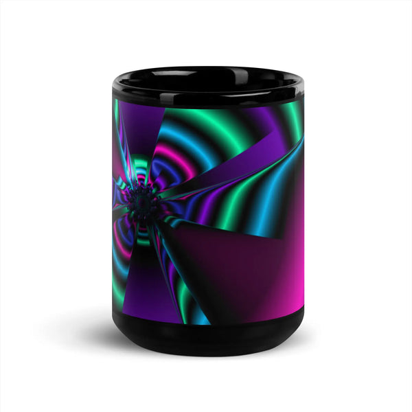 "Cosmic Blast" Collection - Neon Colors Black Glossy Mug ZKoriginal