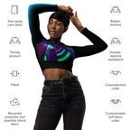"Cosmic Blast" Collection - Recycled Long Sleeve Crop Top ZKoriginal