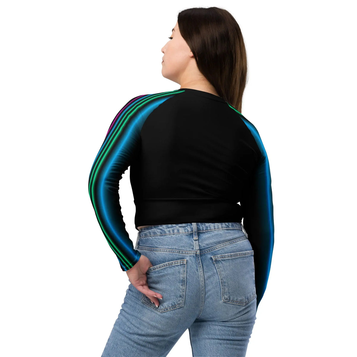 "Cosmic Blast" Collection - Recycled Long Sleeve Crop Top ZKoriginal