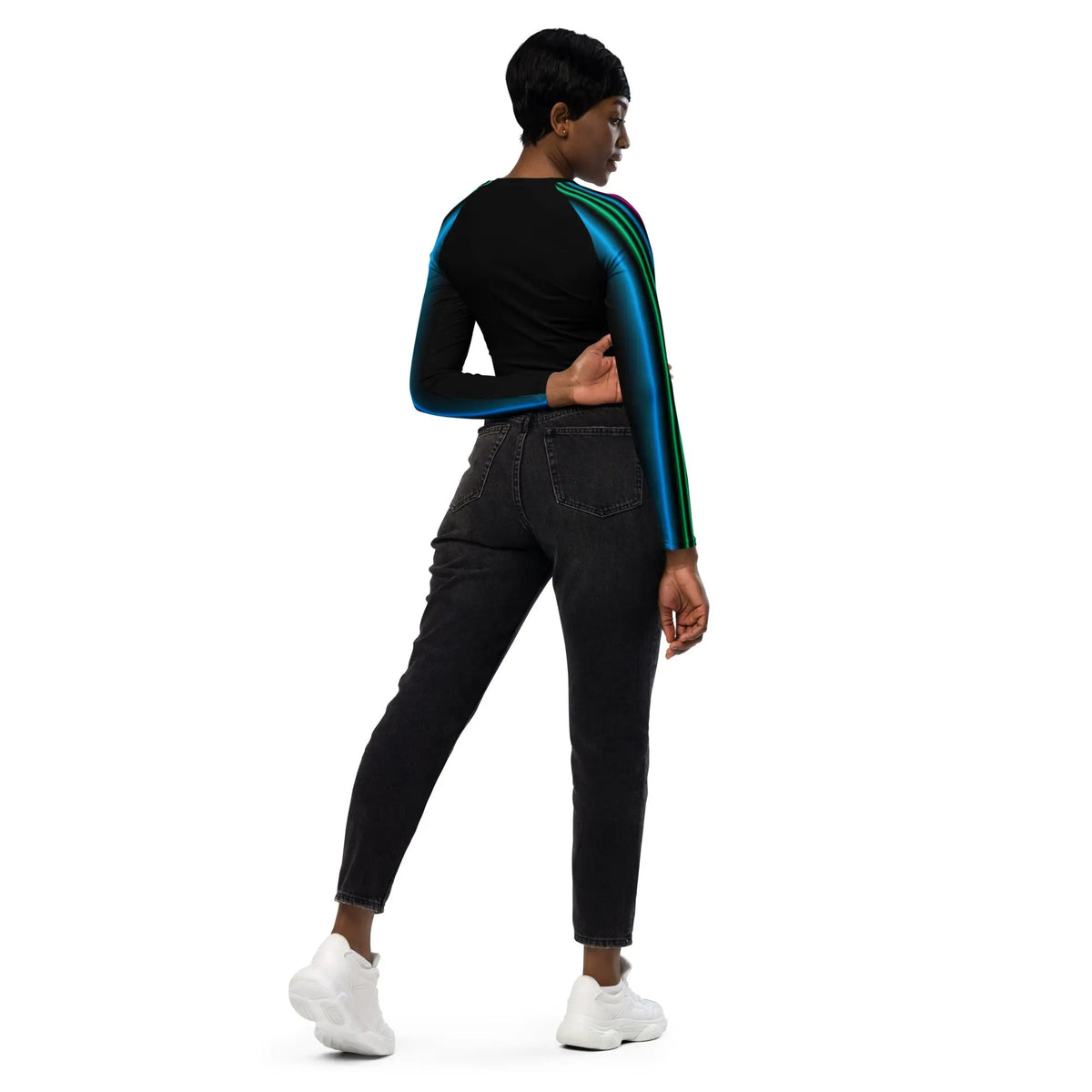 "Cosmic Blast" Collection - Recycled Long Sleeve Crop Top ZKoriginal
