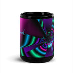 "Cosmic Blast" Collection - ZKoriginal Neon Colors Black Glossy Mug ZKoriginal