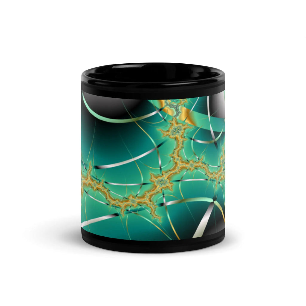 "Cosmic Twist" Collection - Black Glossy Mug ZKoriginal