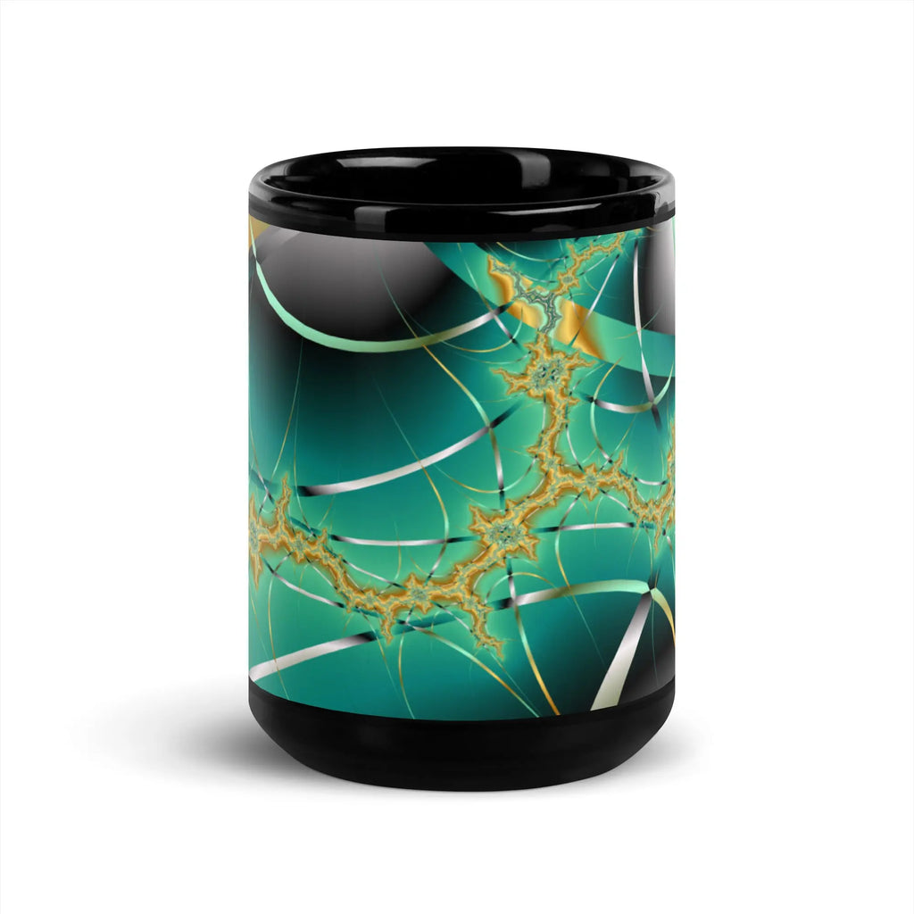 "Cosmic Twist" Collection - Black Glossy Mug ZKoriginal