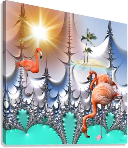 Digital Art Print "Dreaming with Flamingos" ZKoriginal