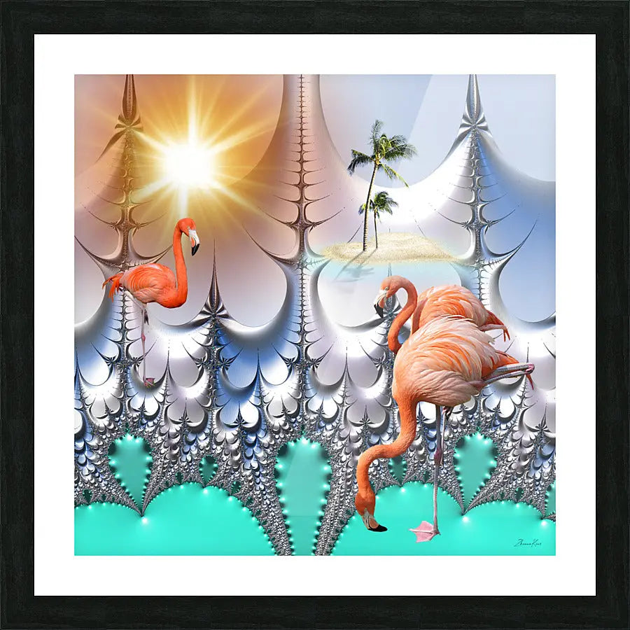 Digital Art Print "Dreaming with Flamingos" ZKoriginal