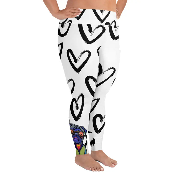 "Dog Lovers" Collection - All-Over Print Plus Size Leggings ZKoriginal