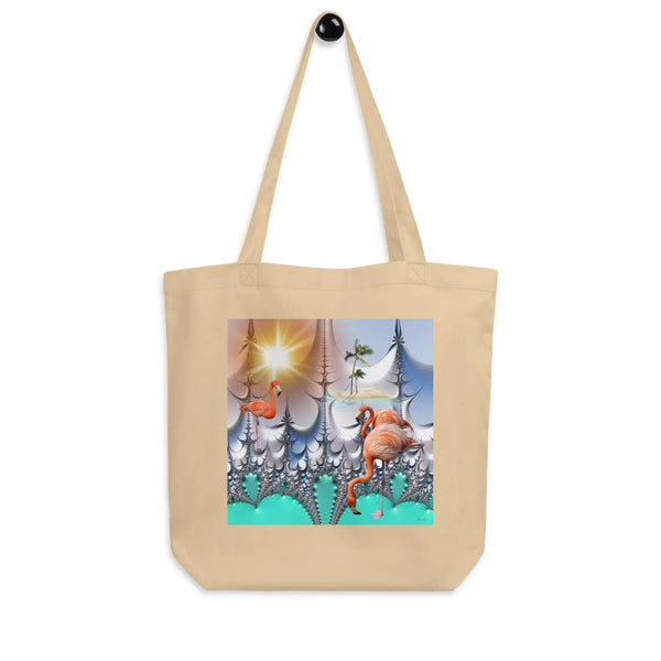 "Dreaming with Flamingos" by ZK. Artsy Eco Tote Bag ZKoriginal