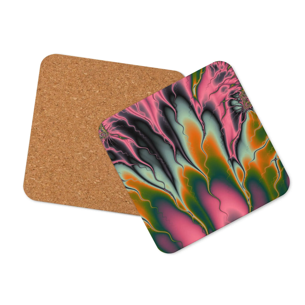 "Flames of Color" Collection - Cork Back Coaster ZKoriginal