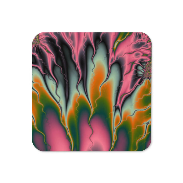 "Flames of Color" Collection - Cork Back Coaster ZKoriginal