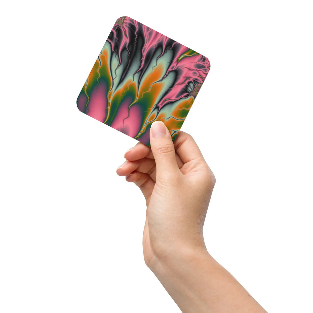 "Flames of Color" Collection - Cork Back Coaster ZKoriginal