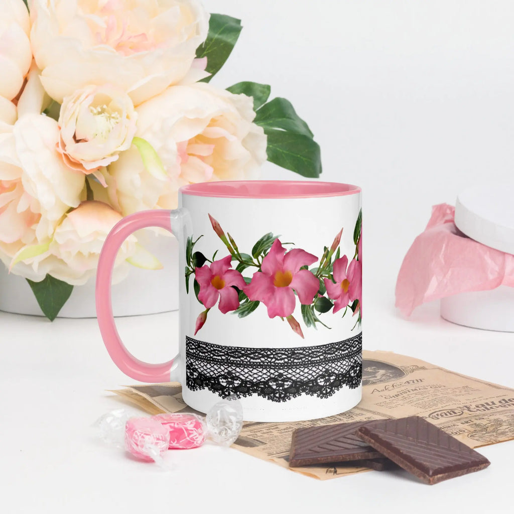 "Floral Lace" Collection - Mug with Color Inside ZKoriginal