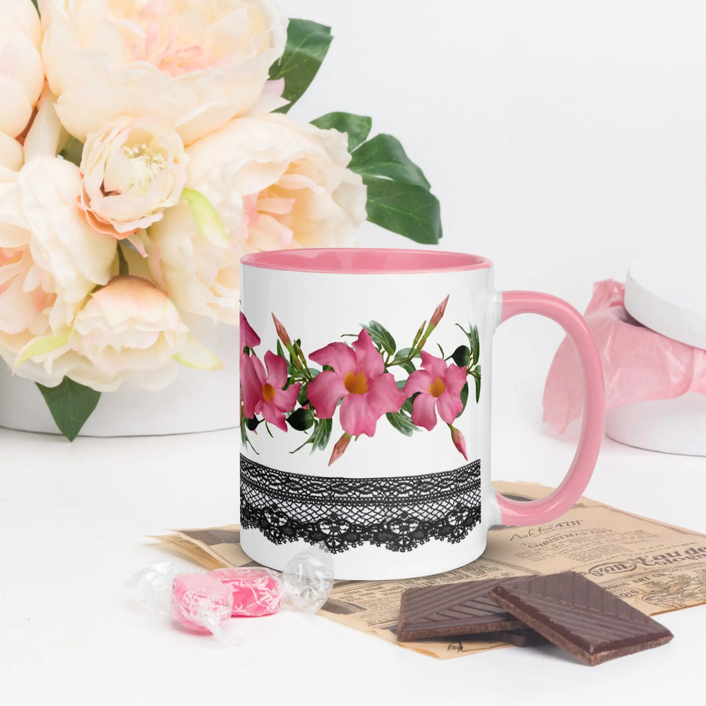 "Floral Lace" Collection - Mug with Color Inside ZKoriginal