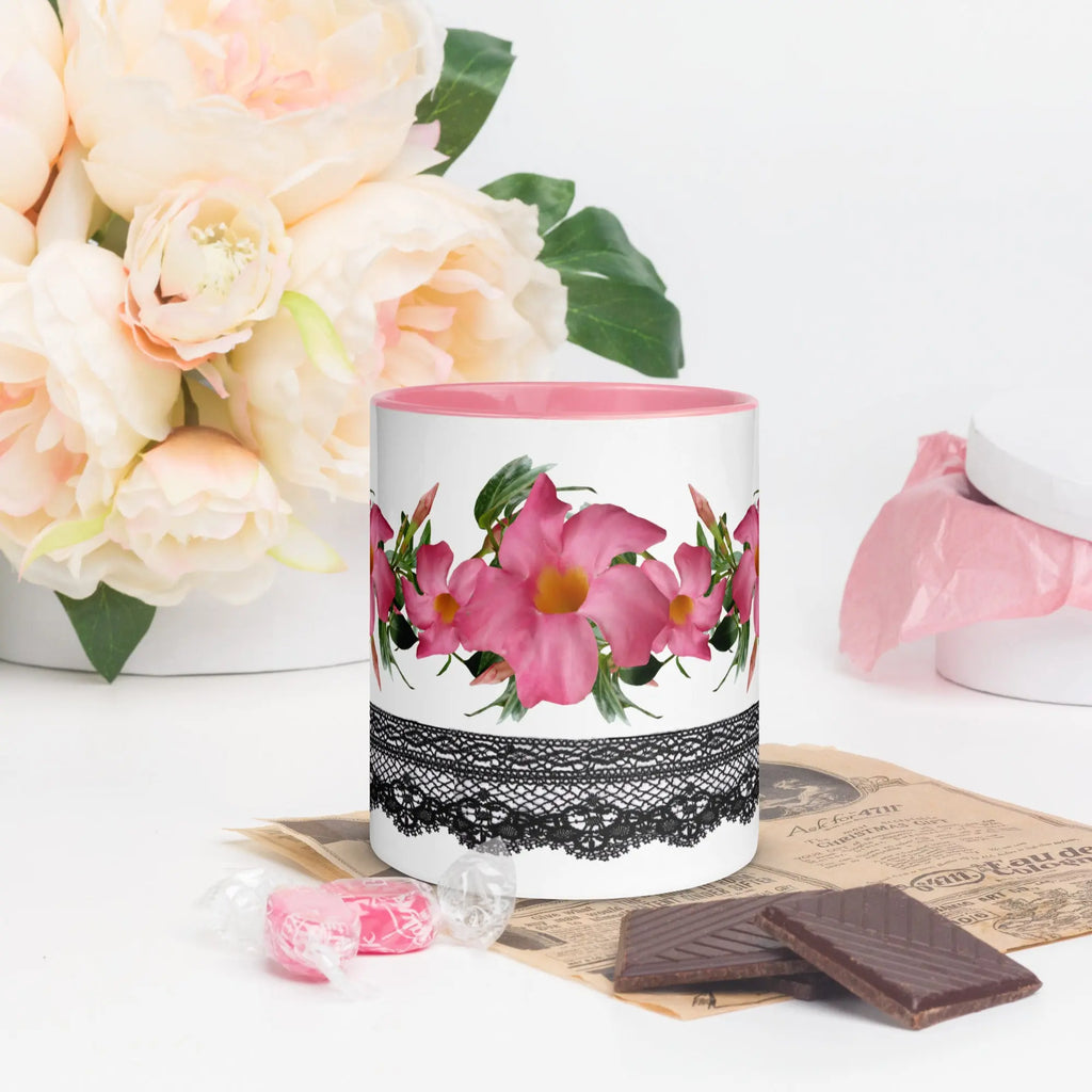 "Floral Lace" Collection - Mug with Color Inside ZKoriginal