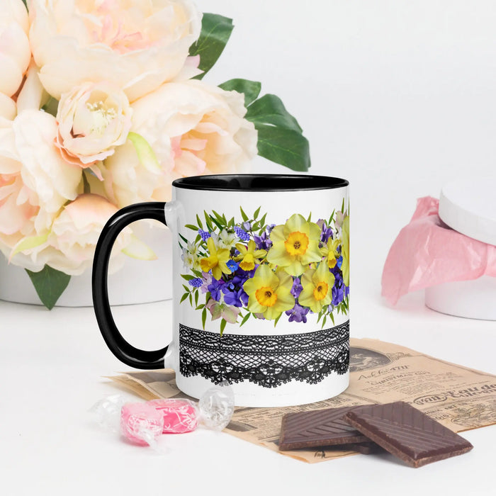 "Floral Lace" Collection - Mug with Color Inside ZKoriginal
