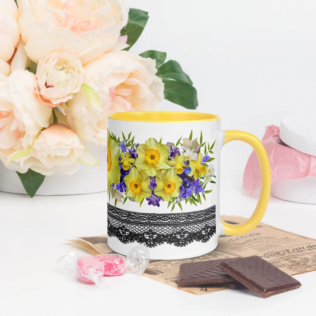 "Floral Lace" Collection - Mug with Color Inside ZKoriginal