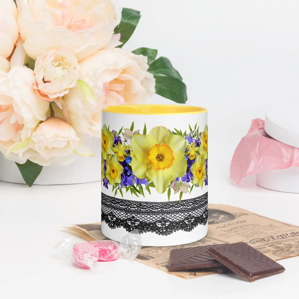 "Floral Lace" Collection - Mug with Color Inside ZKoriginal