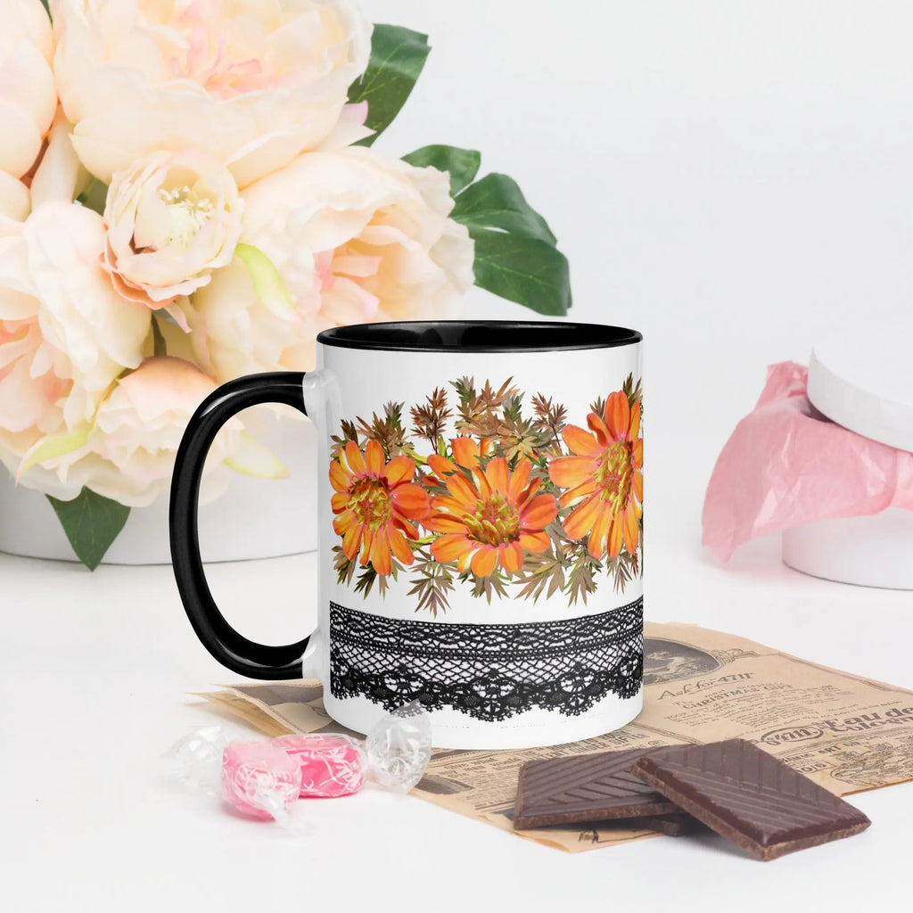 "Floral Lace" Collection - Mug with Color Inside ZKoriginal