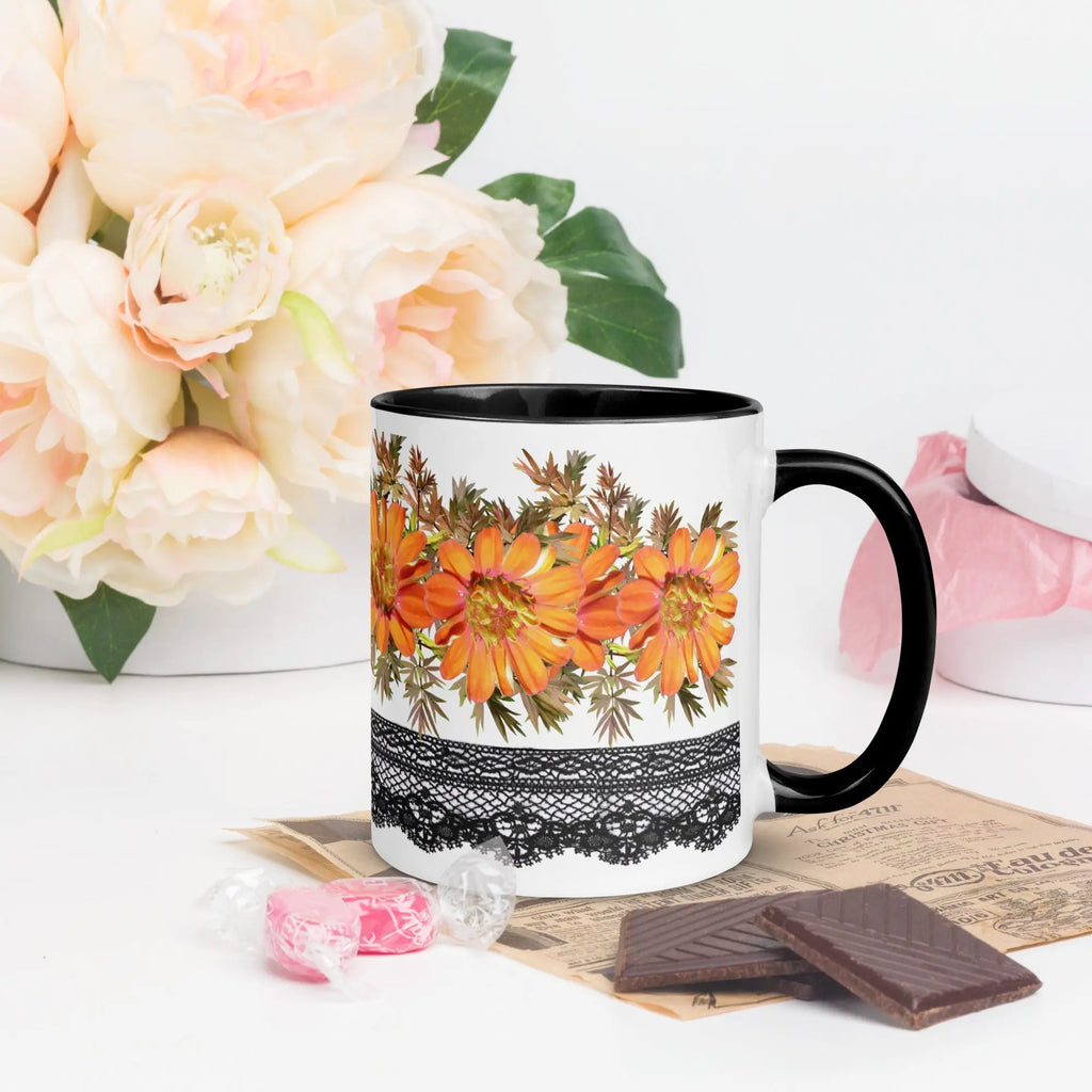 "Floral Lace" Collection - Mug with Color Inside ZKoriginal