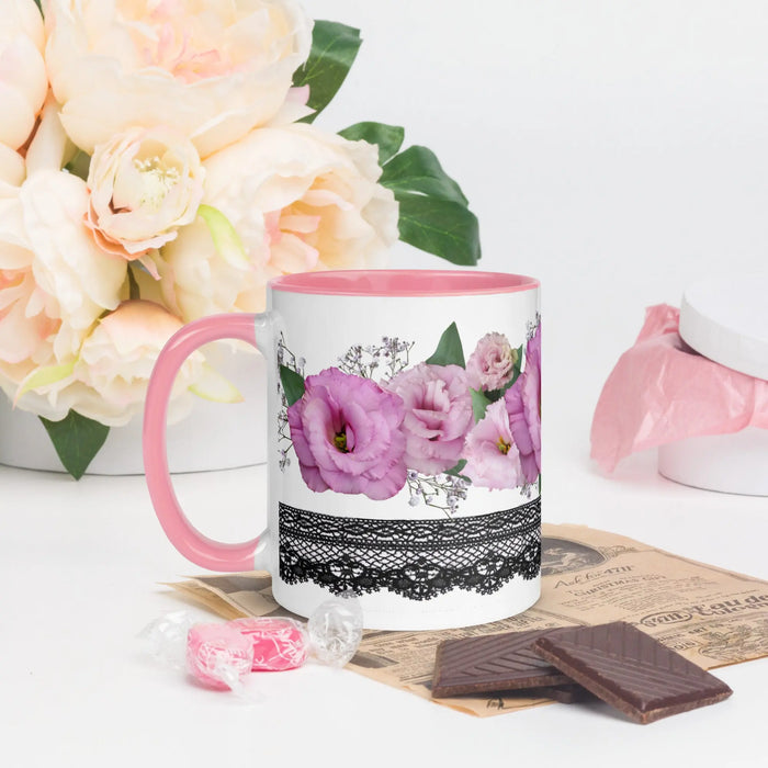 "Floral Lace" Collection - Mug with Color Inside ZKoriginal