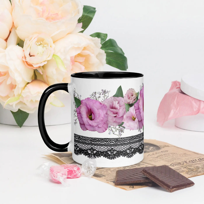 "Floral Lace" Collection - Mug with Color Inside ZKoriginal