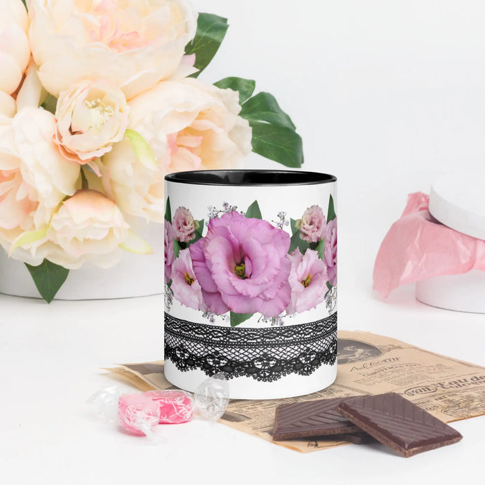 "Floral Lace" Collection - Mug with Color Inside ZKoriginal