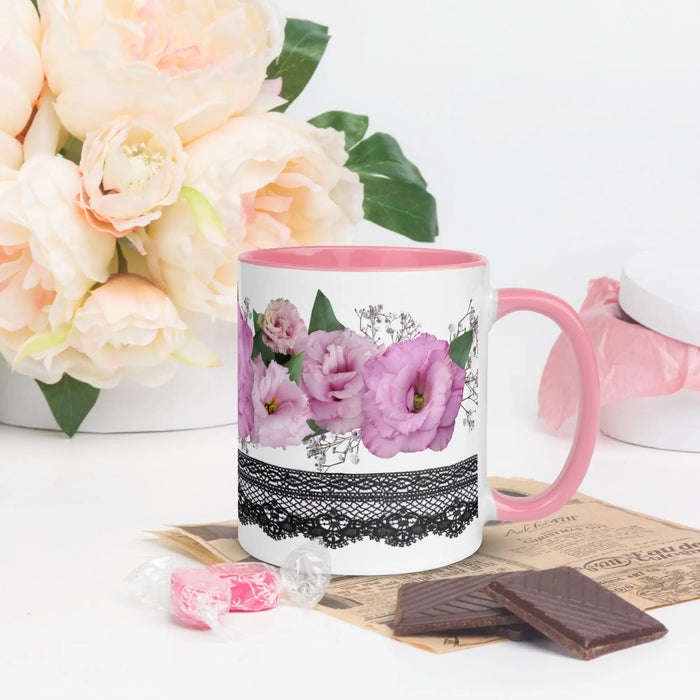 "Floral Lace" Collection - Mug with Color Inside ZKoriginal