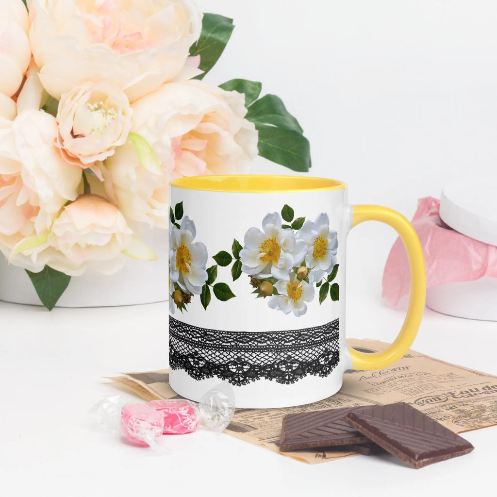 "Floral Lace" Collection - Mug with Color Inside ZKoriginal