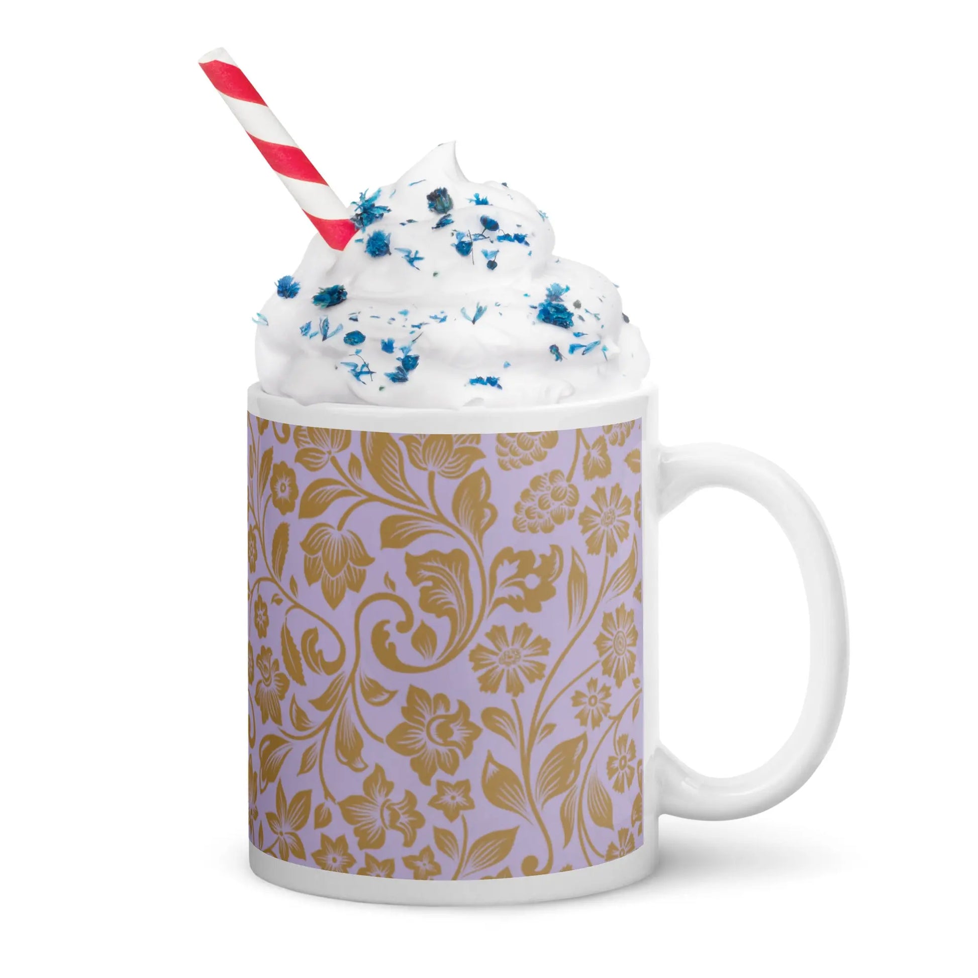 "Floral Lace" Collection - White glossy mug ZKoriginal