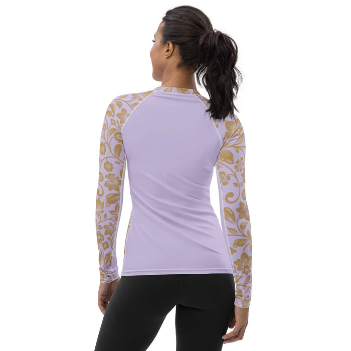 "Floral Lace" Collection - Yoga Long Sleeve Top Women's Rash Guard ZKoriginal
