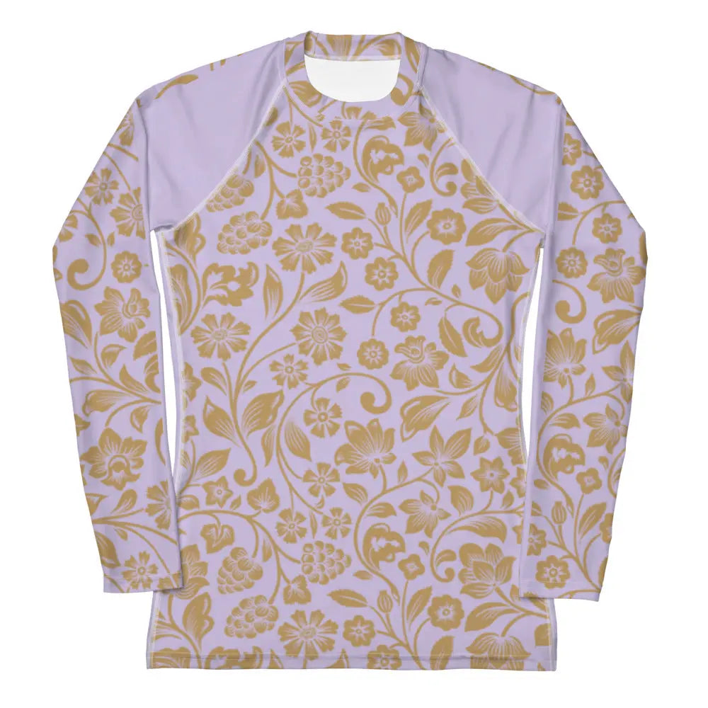 "Floral Lace" Collection - Yoga Long Sleeve Top Women's Rash Guard ZKoriginal