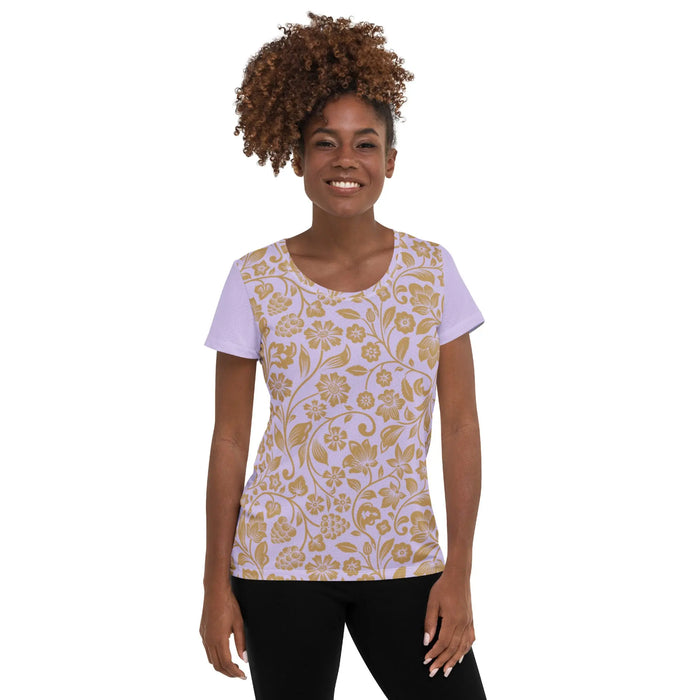 "Floral Lace" Collection - Yoga Tee - Women's Athletic T-shirt ZKoriginal