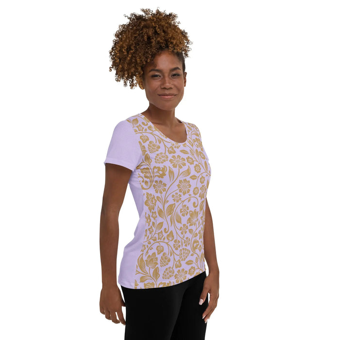 "Floral Lace" Collection - Yoga Tee - Women's Athletic T-shirt ZKoriginal