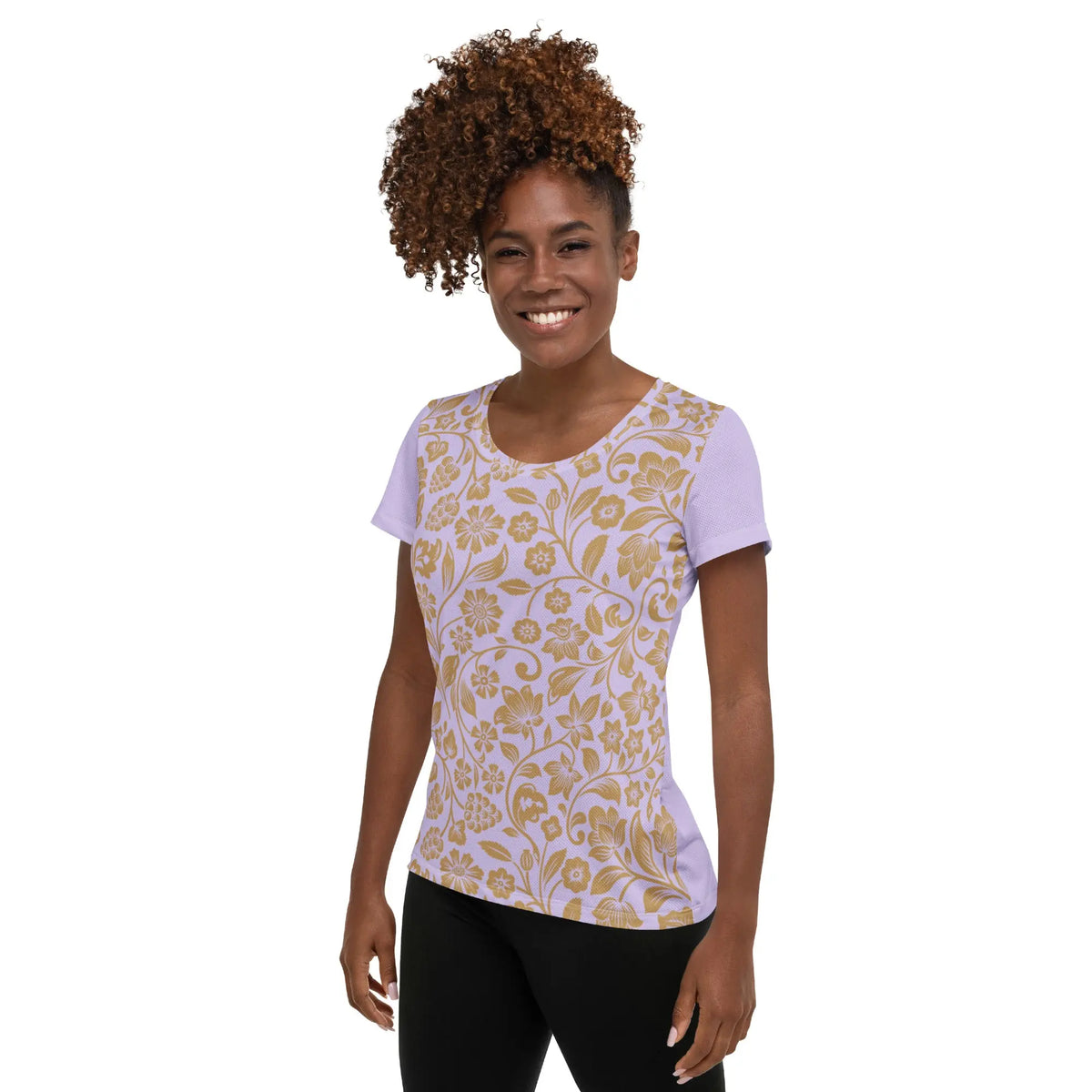 "Floral Lace" Collection - Yoga Tee - Women's Athletic T-shirt ZKoriginal