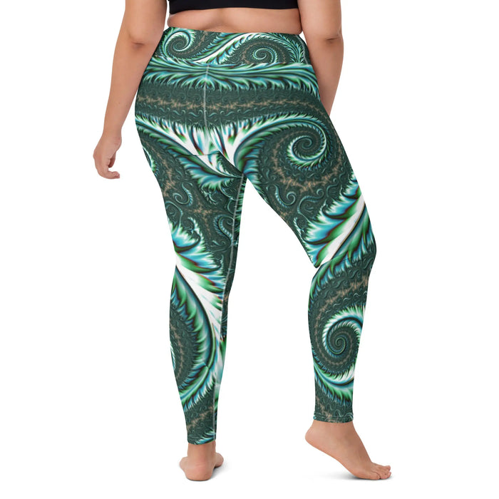 "Fractal Fern" Collection - Long Yoga Leggings ZKoriginal