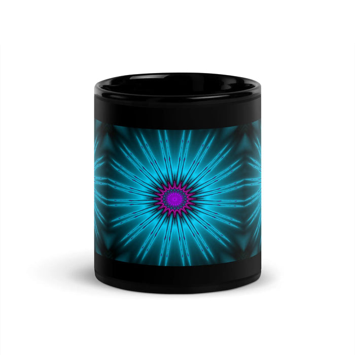 Glowing Fractal Black Glossy Mug ZKoriginal