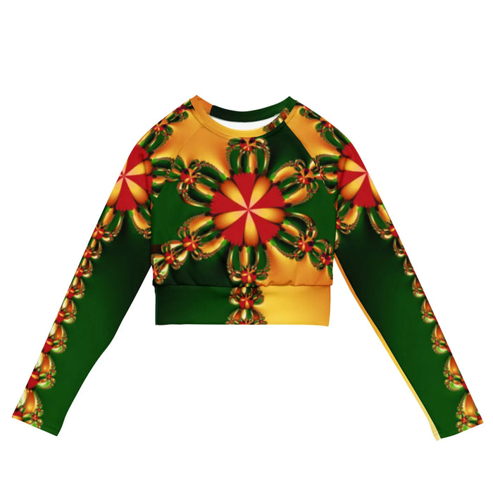 "Happy Holidays" Collection - Recycled Long Sleeve Crop Top ZKoriginal