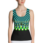 "Happy Stripes" - All Over Print Hot Tank Top ZKoriginal