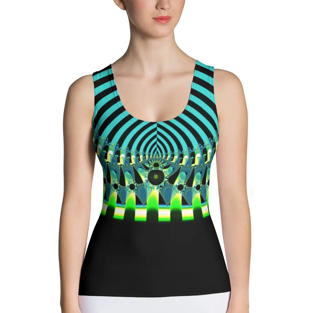 "Happy Stripes" - All Over Print Hot Tank Top ZKoriginal