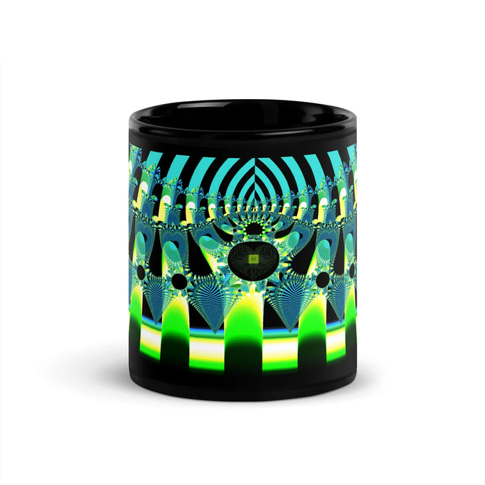 "Happy Stripes" Collection - Black Glossy Mug ZKoriginal