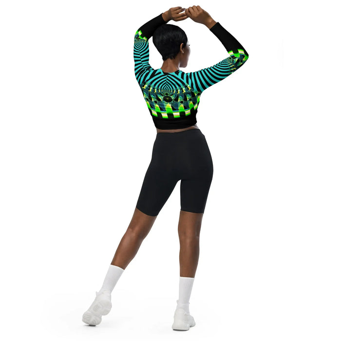 "Happy Stripes" Collection - Recycled Long Sleeve Crop Top ZKoriginal
